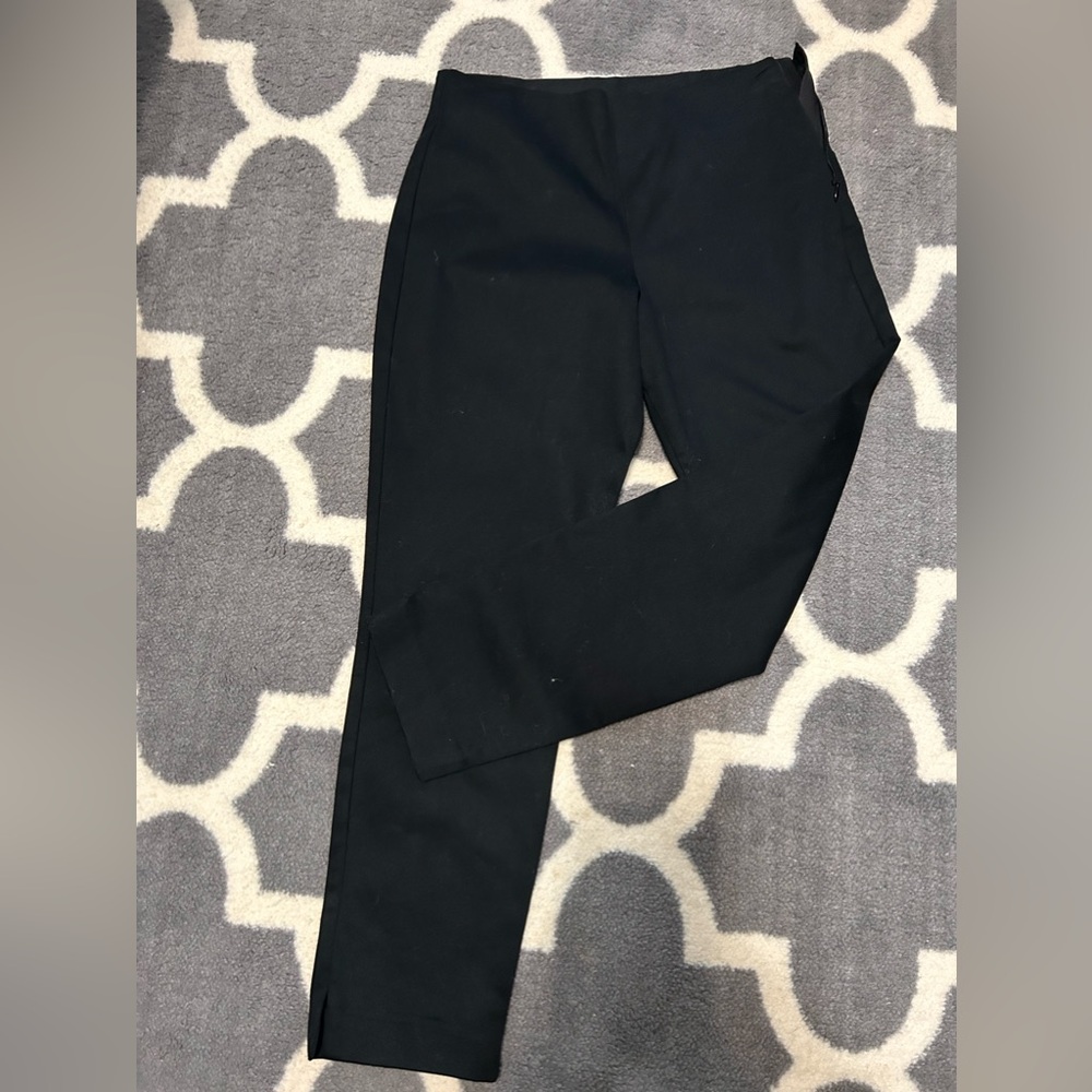 Black pull on skinny trousers